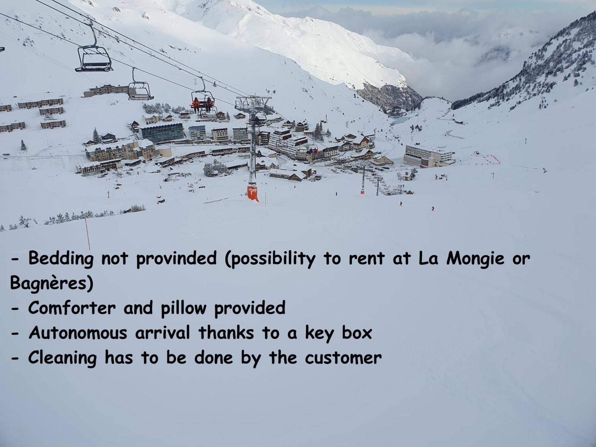 La Mongie, Studio pieds des pistes, parking intérieur privé Exterior foto