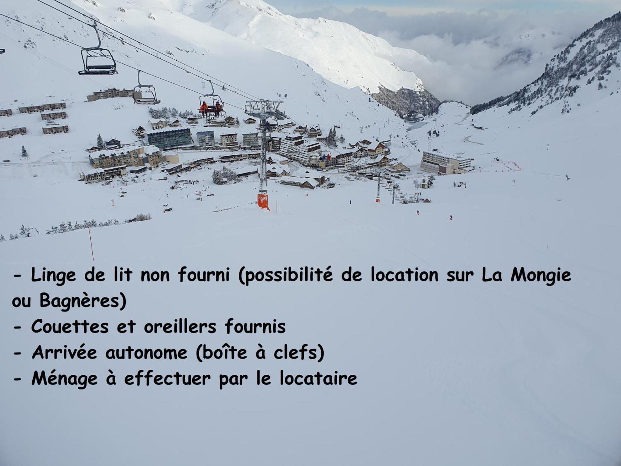 La Mongie, Studio pieds des pistes, parking intérieur privé Exterior foto